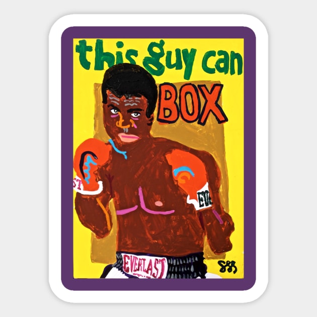 This Guy Can Box Sticker by SPINADELIC